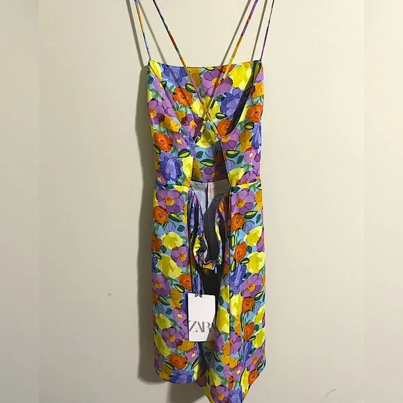 ZARA FLORAL ROMPER - Picture 5 of 7